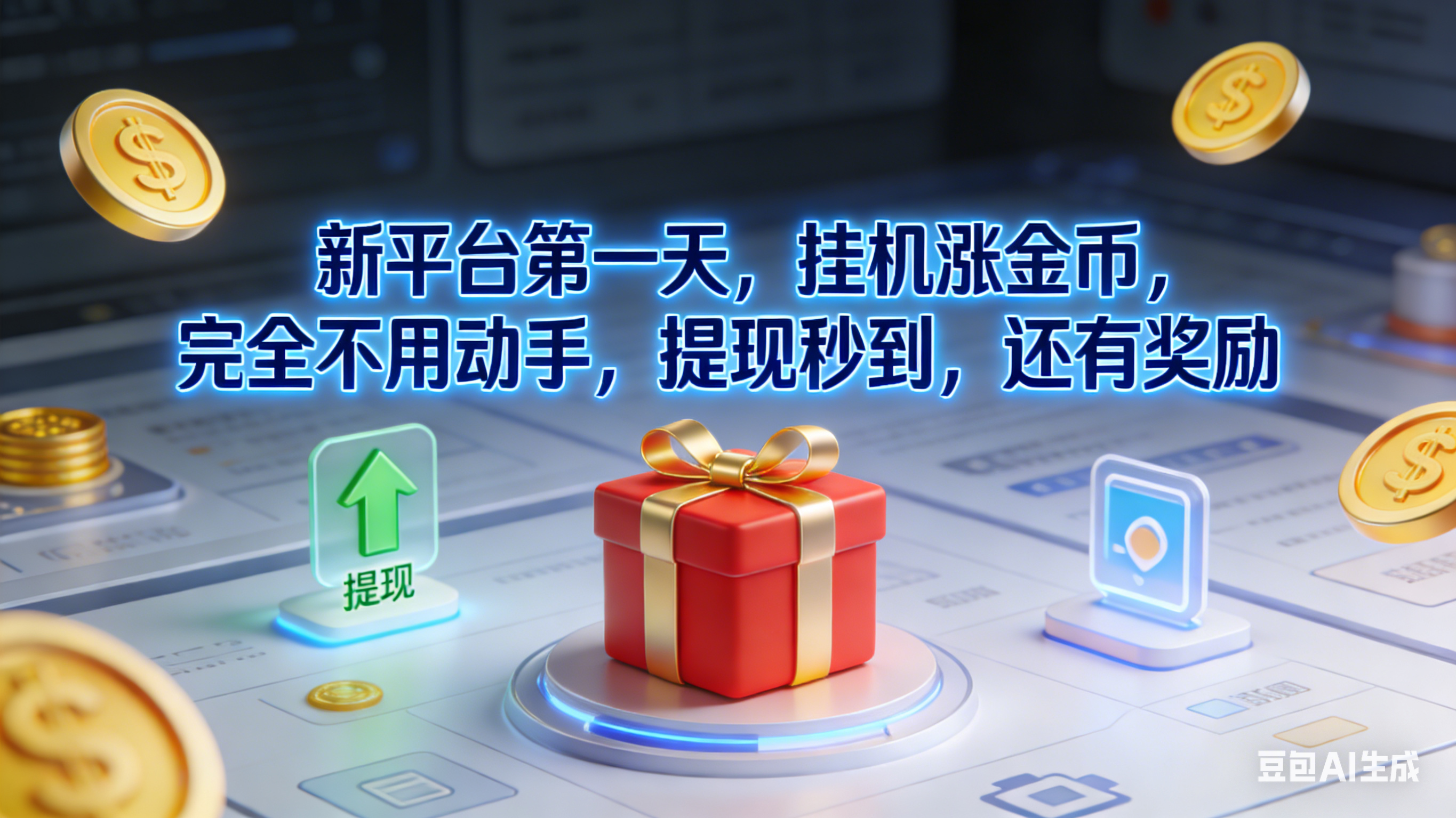 新平台第一天，挂机涨金币，完全不用动手，提现秒到，还有奖励去创吧-网创项目资源站-副业项目-创业项目-搞钱项目黑蛋搞钱