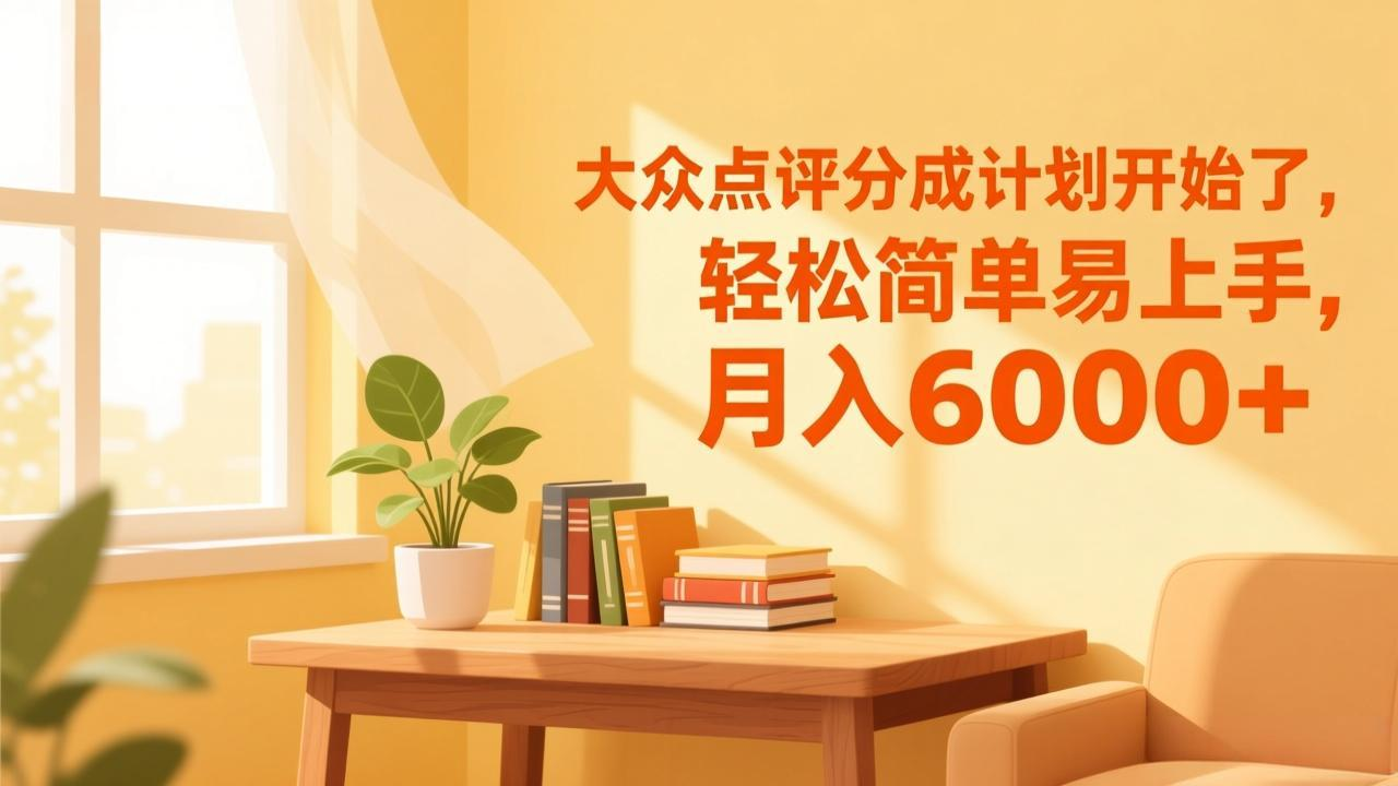 大众点评分成计划开始了，轻松简单易上手，月入6000+去创吧-网创项目资源站-副业项目-创业项目-搞钱项目黑蛋搞钱
