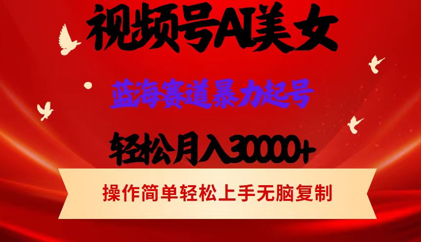 AI美女视频号掘金 操作简单 日入1000+