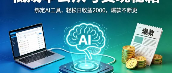 低成本公众号变现秘籍:绑定 AI 工具,轻松日收益 2000,爆款不断更