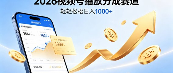 2026做视频号赚分成收益,就选这个赛道,夯爆了,轻松日入1000+