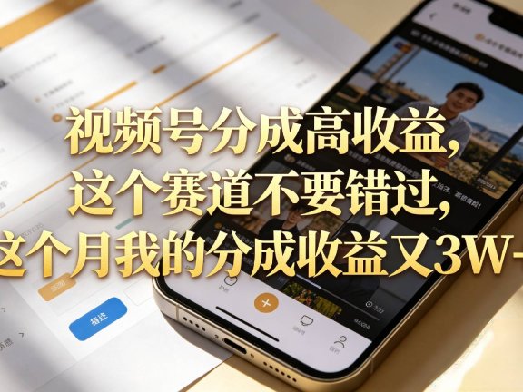 想要【视频号分成高收益】,这个赛道不要错过,这个月我的分成收益又3W+